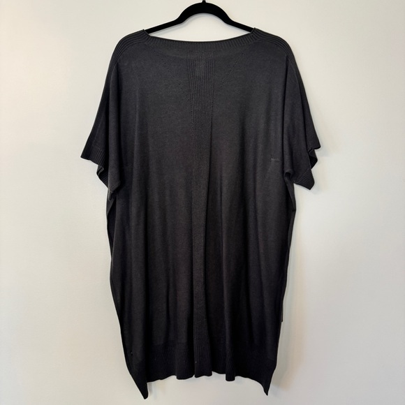 Lululemon Be At Ease Poncho Graphite Grey Knit Cashmere Blend Sweater One Size - Picture 4 of 15